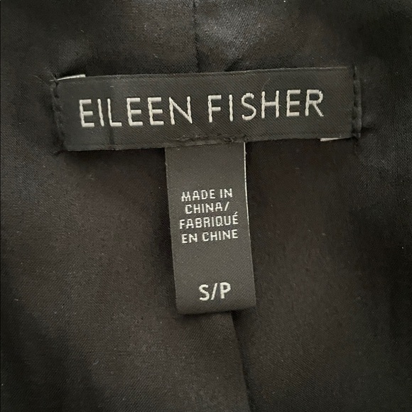 EILEEN FISHER 100% Silk Georgette Crepe Jacket in Black Size Small - Picture 11 of 12